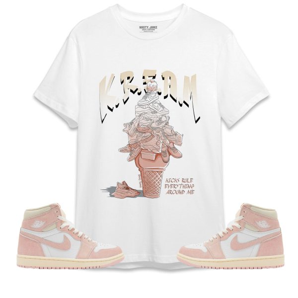 KREAM Unisex Shirt Match Jordan 1 OG Washed Pink Jezsport.com