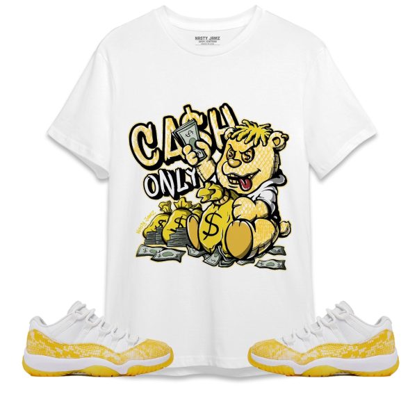 Cash Only Unisex Shirt Match Jordan 11 Low Yellow Snakeskin Jezsport.com