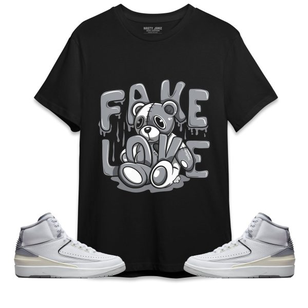 Fake Love Unisex Shirt Match Jordan 2 Neutral Grey Jezsport.com