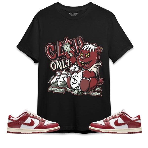 Cash Only Unisex Shirt Match Dunk Low Team Red Jezsport.com