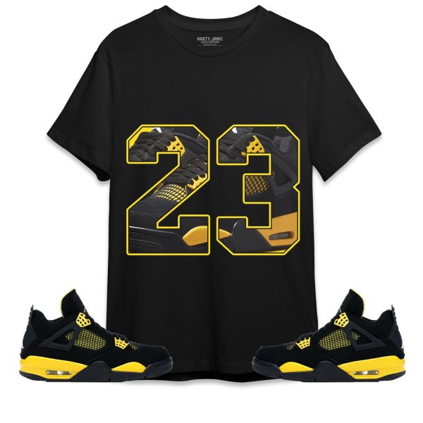 Number 23 CM4 Unisex Shirt Match Jordan 4 Thunder Jezsport.com