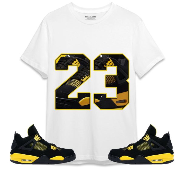 Number 23 CM4 Unisex Shirt Match Jordan 4 Thunder Jezsport.com