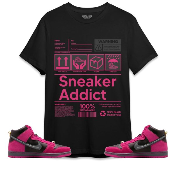 Sneaker Addict Unisex Shirt Match SB Dunk High The Jewels Active Pink Jezsport.com