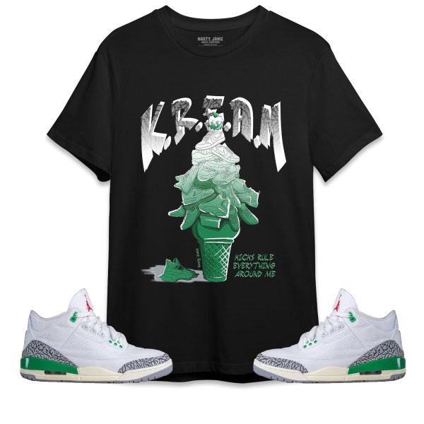 KREAM Unisex Shirt Match Jordan 3 Lucky Green Jezsport.com