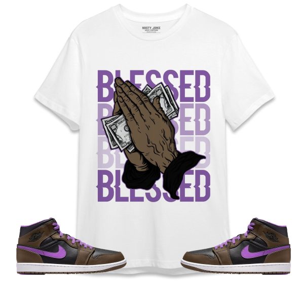 Blessed Unisex Shirt Match Jordan 1 Mid Palomino Jezsport.com