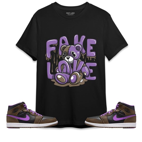 Fake Love Unisex Shirt Match Jordan 1 Mid Palomino Jezsport.com