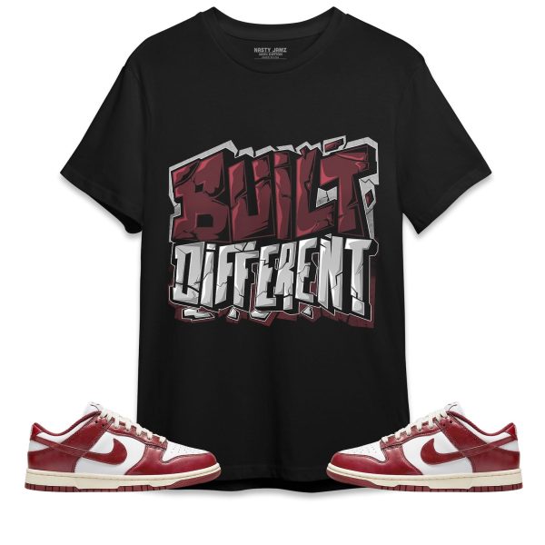 Built Different Unisex Shirt Match Dunk Low Team Red Jezsport.com