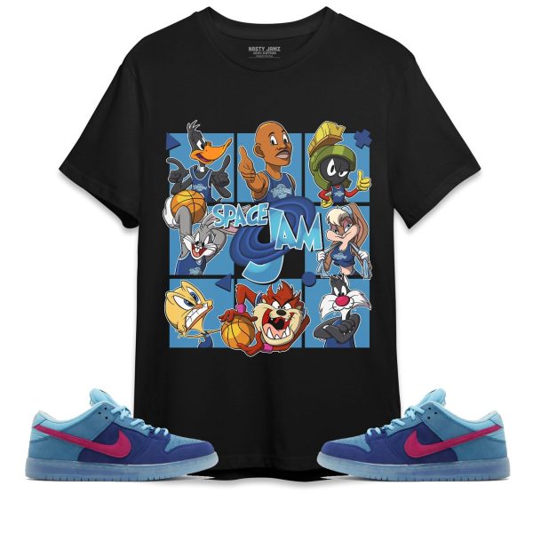 Space Jam MJ Unisex Shirt Match SB Dunk Low The Jewels Pink Blue Jezsport.com