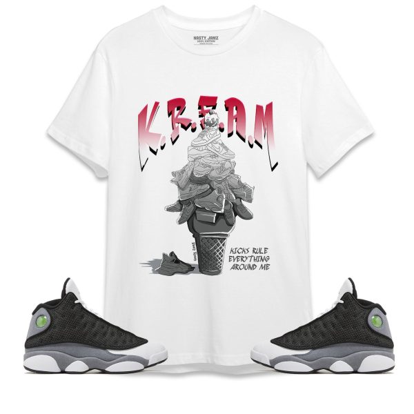 KREAM Unisex Shirt Match Jordan 13 Black Flint Jezsport.com