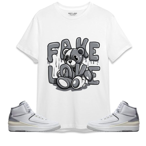 Fake Love Unisex Shirt Match Jordan 2 Neutral Grey Jezsport.com