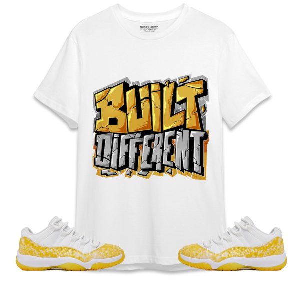 Built Different Unisex Shirt Match Jordan 11 Low Yellow Snakeskin Jezsport.com