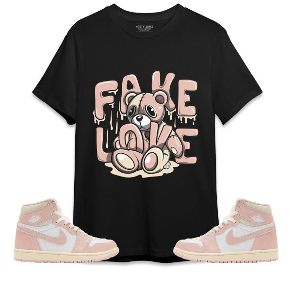 Fake Love Unisex Shirt Match Jordan 1 OG Washed Pink Jezsport.com