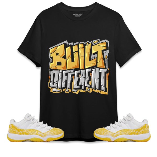 Built Different Unisex Shirt Match Jordan 11 Low Yellow Snakeskin Jezsport.com