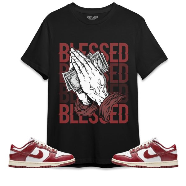 Blessed Unisex Shirt Match Dunk Low Team Red Jezsport.com