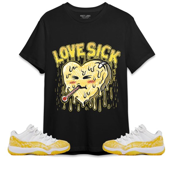 Love Sick Unisex Shirt Match Jordan 11 Low Yellow Snakeskin Jezsport.com