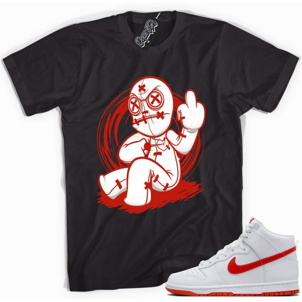 Voodoo Doll Sneaker Shirt Made To Match Dunks High White Picante Red Jezsport.com