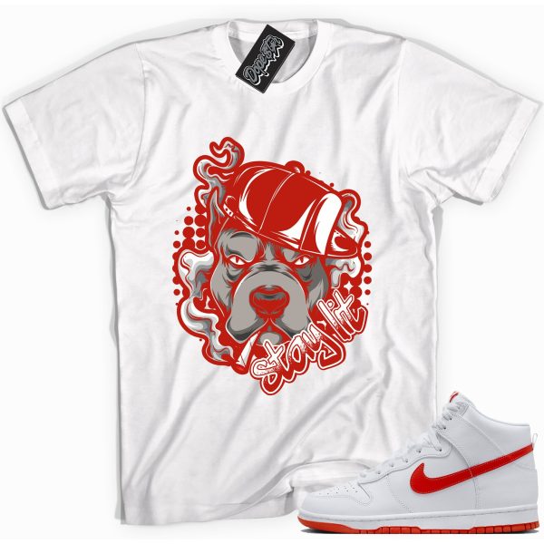 Stay Lit Sneaker Shirt Made To Dunks High White Picante Red Jezsport.com