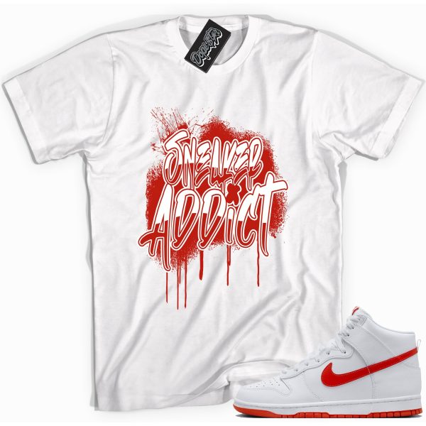 Sneaker Addict Sneaker Shirt Made To Dunks High White Picante Red Jezsport.com