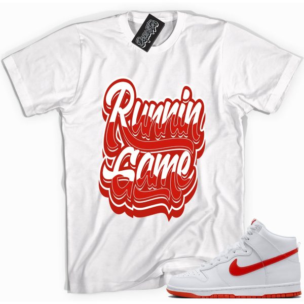 Running Game Sneaker Shirt Made To Dunks High White Picante Red Jezsport.com