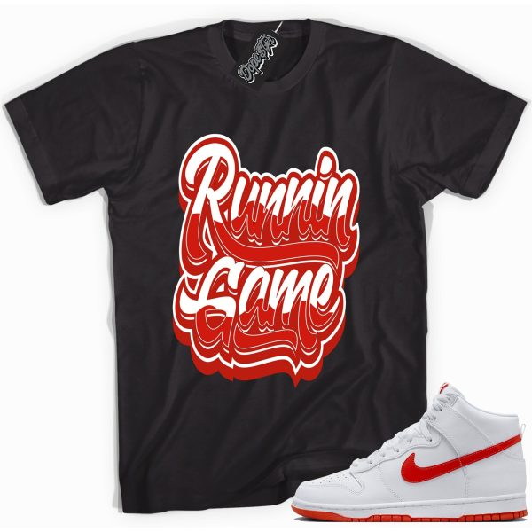 Running Game Sneaker Shirt Made To Dunks High White Picante Red Jezsport.com