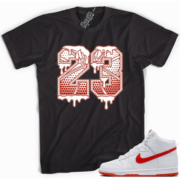 23 Basketball Sneaker Shirt Made To Match Dunks High White Picante Red Jezsport.com