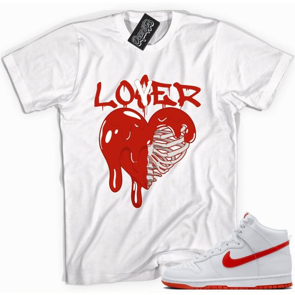 Lover/Loser Sneaker Shirt Made To Match Dunks High White Picante Red Jezsport.com