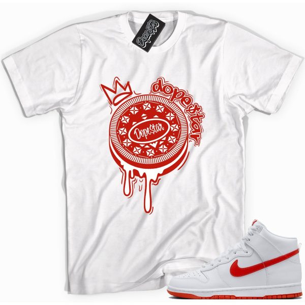 Cookie Sneaker Shirt Made To Match Dunks High White Picante Red Jezsport.com