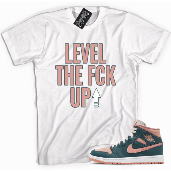 Level Up Sneaker Shirt Made To Match Jordan 1 Mid Dark Teal Green Jezsport.com