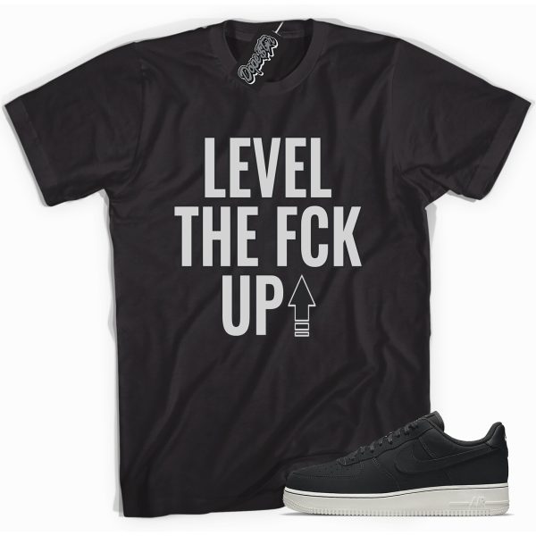 Level Up Sneaker Shirt Made To Match Force 1 Low Off Noir Black Jezsport.com