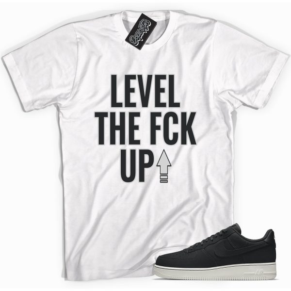 Level Up Sneaker Shirt Made To Match Force 1 Low Off Noir Black Jezsport.com