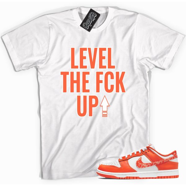 Level Up Sneaker Shirt Made To Match Dunks Low Essential Paisley Pack Orange Jezsport.com