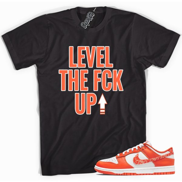 Level Up Sneaker Shirt Made To Match Dunks Low Essential Paisley Pack Orange Jezsport.com