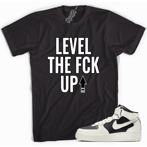 Level Up Sneaker Shirt Made To Match Force 1 Mid Reverse Panda Jezsport.com