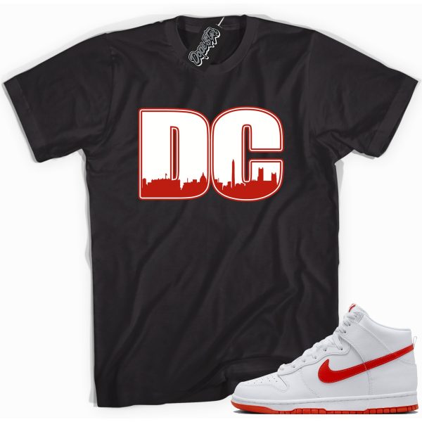 DC Sneaker Shirt Made To Match Dunks High White Picante Red Jezsport.com