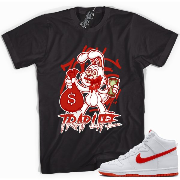 Trap Rabbit Sneaker Shirt Made To Dunks High White Picante Red Jezsport.com