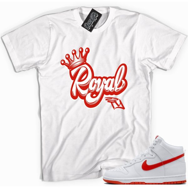 Royalty Sneaker Shirt Made To Match Dunks High White Picante Red Jezsport.com