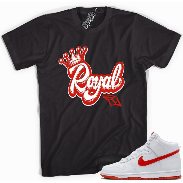 Royalty Sneaker Shirt Made To Match Dunks High White Picante Red Jezsport.com