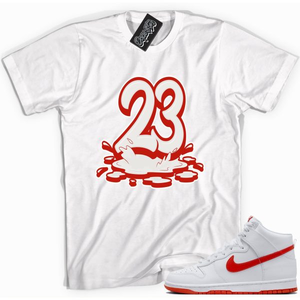 24 Melting Sneaker Shirt Made To Match Dunks High White Picante Red Jezsport.com