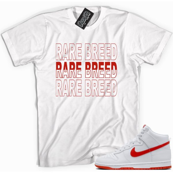 Rare Breed Sneaker Shirt Made To Match Dunks High White Picante Red Jezsport.com