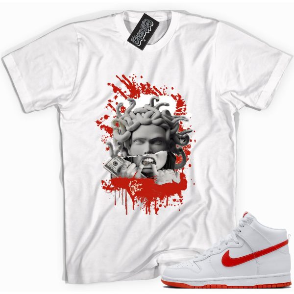 Medusa Sneaker Shirt Made To Match Dunks High White Picante Red Jezsport.com