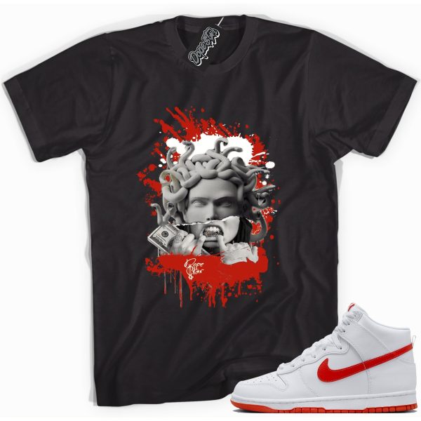 Medusa Sneaker Shirt Made To Match Dunks High White Picante Red Jezsport.com