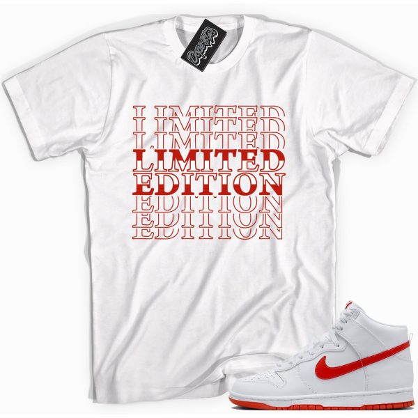 Limited Edition Sneaker Shirt Made To Match Dunks High White Picante Red Jezsport.com