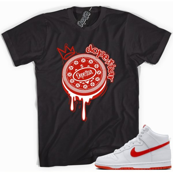 Cookie Sneaker Shirt Made To Match Dunks High White Picante Red Jezsport.com