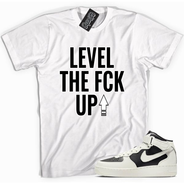 Level Up Sneaker Shirt Made To Match Force 1 Mid Reverse Panda Jezsport.com