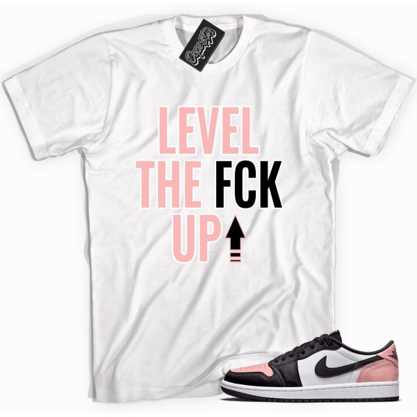 Level Up Sneaker Shirt Made To Match Jordan 1 Bleached Coral Jezsport.com