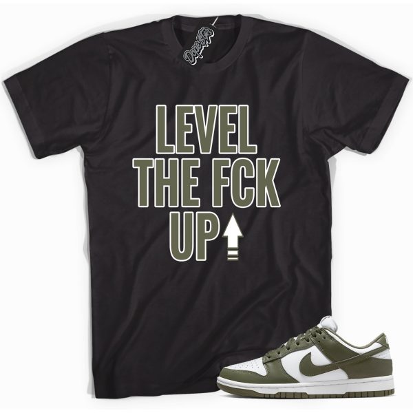 Level Up Sneaker Shirt Made To Match Low Dunks Medium Olive Jezsport.com