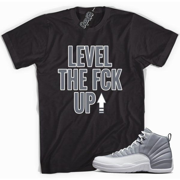 Level Up Sneaker Shirt Made To Match Jordan 12 Retro Stealth Jezsport.com