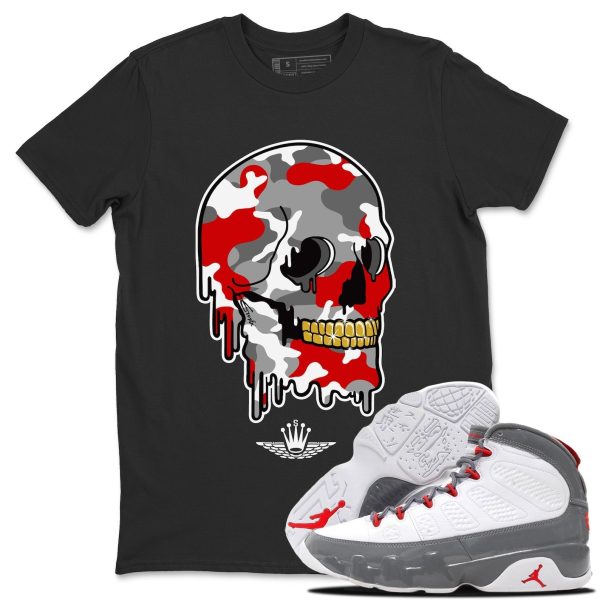 Dripping Camo Unisex Tee - Sneaker T-Shirt To MatchShirt - 9s Fire Red Jezsport.com