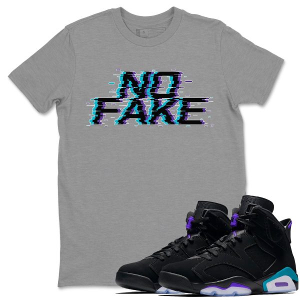 No Fake Glitch Unisex Tee - Sneaker T-Shirt To Match 6s Aqua Jezsport.com