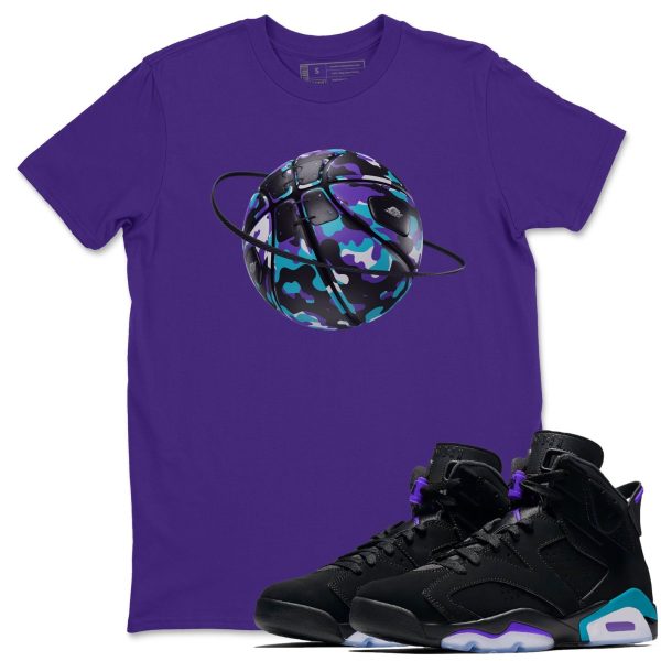 Camo Basketball Planet Unisex Tee - Sneaker T-Shirt To Match 6s Aqua Jezsport.com